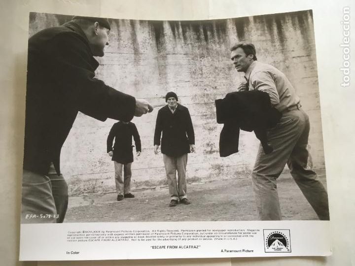 Cine: fuga de alcatraz escape from clint eastwood foto original estreno