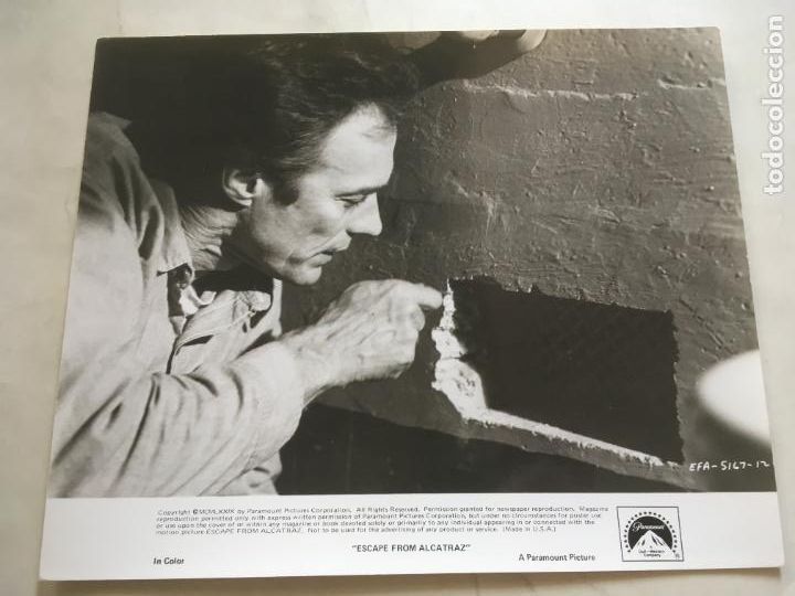 Cine: fuga de alcatraz escape from clint eastwood foto original estreno