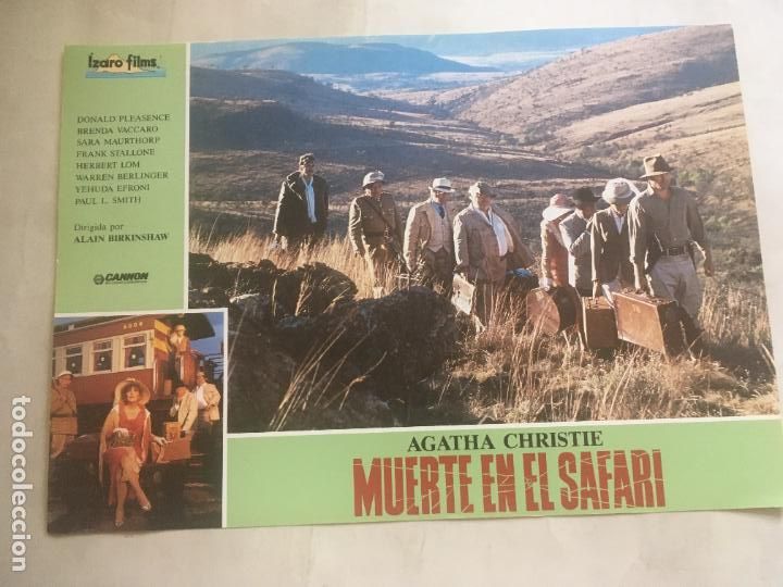 Cine: muerte en el safari ten little indians agatha christie fotocromo original estreno