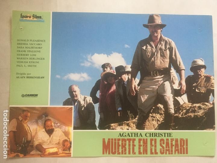 Cine: muerte en el safari ten little indians agatha christie fotocromo original estreno