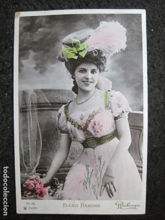Cine: ELLEN BAXONE-ACTRIZ-FOTOGRAFICA-POSTAL ANTIGUA-(94.970)