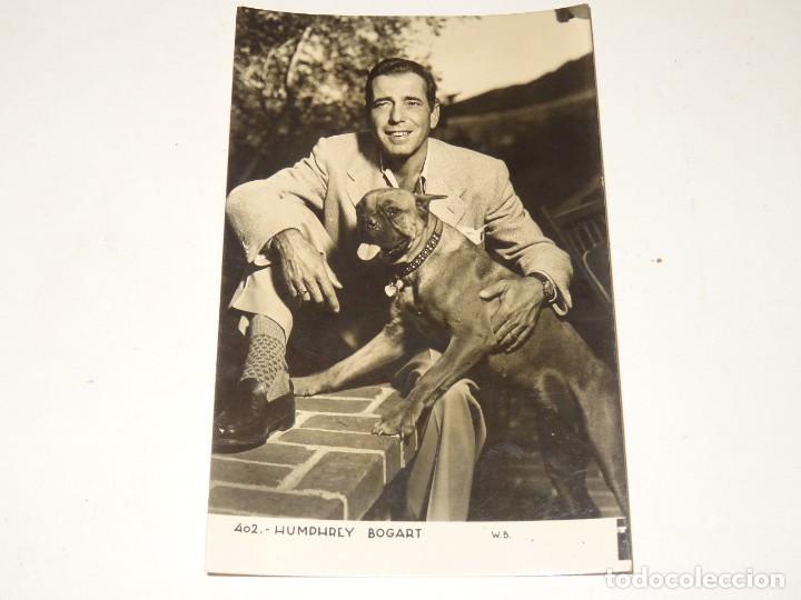 Cine: (M19) POSTAL CINE - 402 HUMPHREY BOGART - SE&Ntilde;ALES DE USO NORMALES