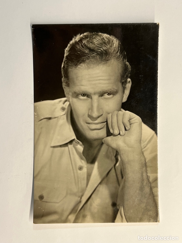 Cine: CHARLTON HESTON. Postal No.1624, Ediciones JDP actor estadounidense&hellip; (h.1950?) c&iacute;rculada ..
