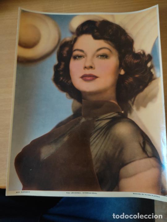 Cine: AVA GARDNER LAMINA COLECCIONABLE REVISTA CINEMA PLATEIA 25 X 19,7 CM PAPEL FINO