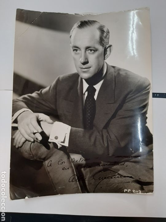 Cine: Foto firmada y dedicada por Alec Guinnes, Obi Wan Kenobi , Star Wars , La guerra de las Galaxias