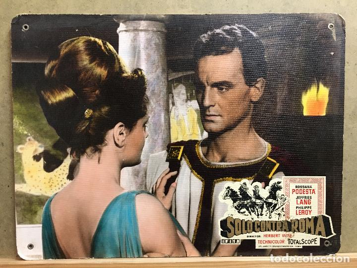 Cin&eacute;ma: ABP08 SOLO CONTRA ROMA PHILIPPE LEROY ROSSANA PODESTA PEPLUM FOTOCROMO CARTON ORIGINAL ESTRENO