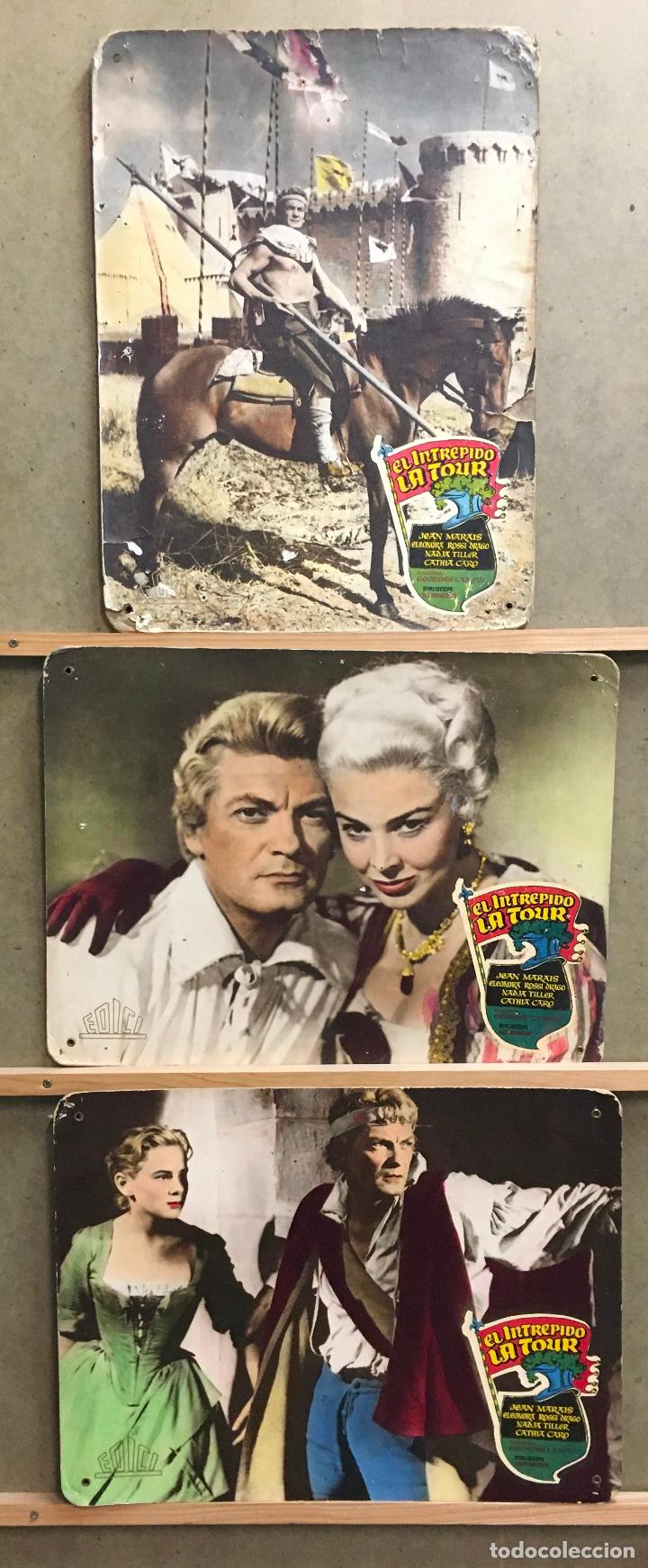 Cine: ABP41 EL INTREPIDO LATOUR JEAN MARAIS ELEONORA ROSSI DRAGO 3 FOTOCROMOS CARTON ORIGINALES ESTRENO