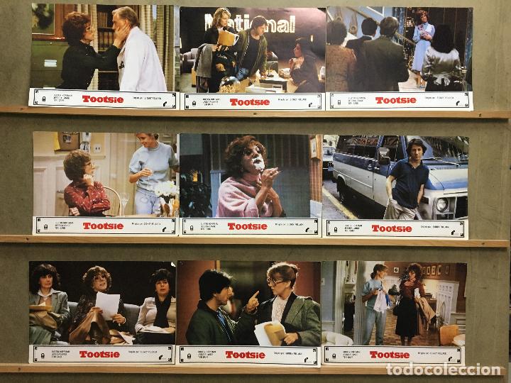 Cine: SCDO 639 TOOTSIE DUSTIN HOFFMAN JESSICA LANGE SYDNEY POLLACK SET 9 FOTOCROMOS ORIGINALES ESTRENO