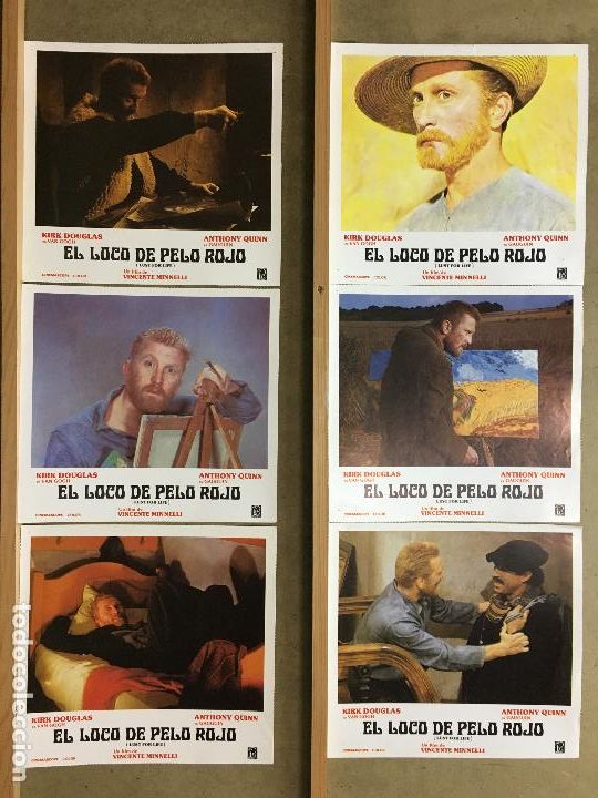 Cinema: SCDO 660 EL LOCO DEL PELO ROJO KIRK DOUGLAS VINCENT MINNELLI SET COMPLETO DE 6 FOTOCROMOS ORIGINAL