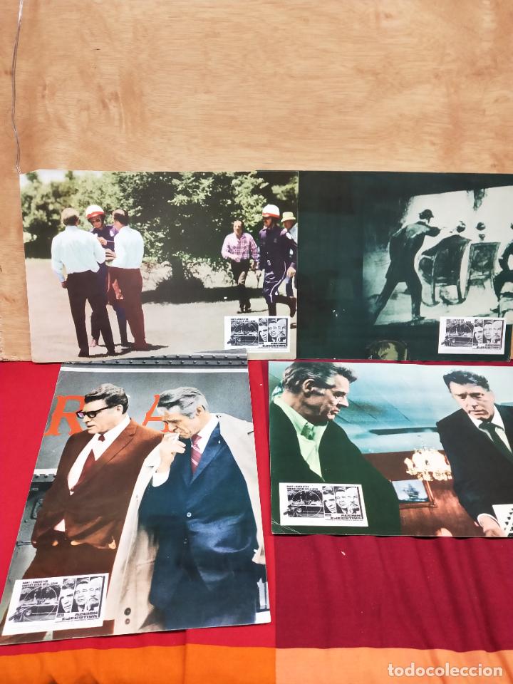 Cine: ACCION EJECUTIVA. BURT LANCASTER. 4 FOTOCROMOS 24 X 34 CM.