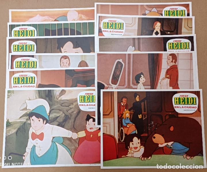 Cine: 11 FOTOCROMOS PEL&Iacute;CULA DE ANIMACI&Oacute;N HEIDI EN LA CIUDAD