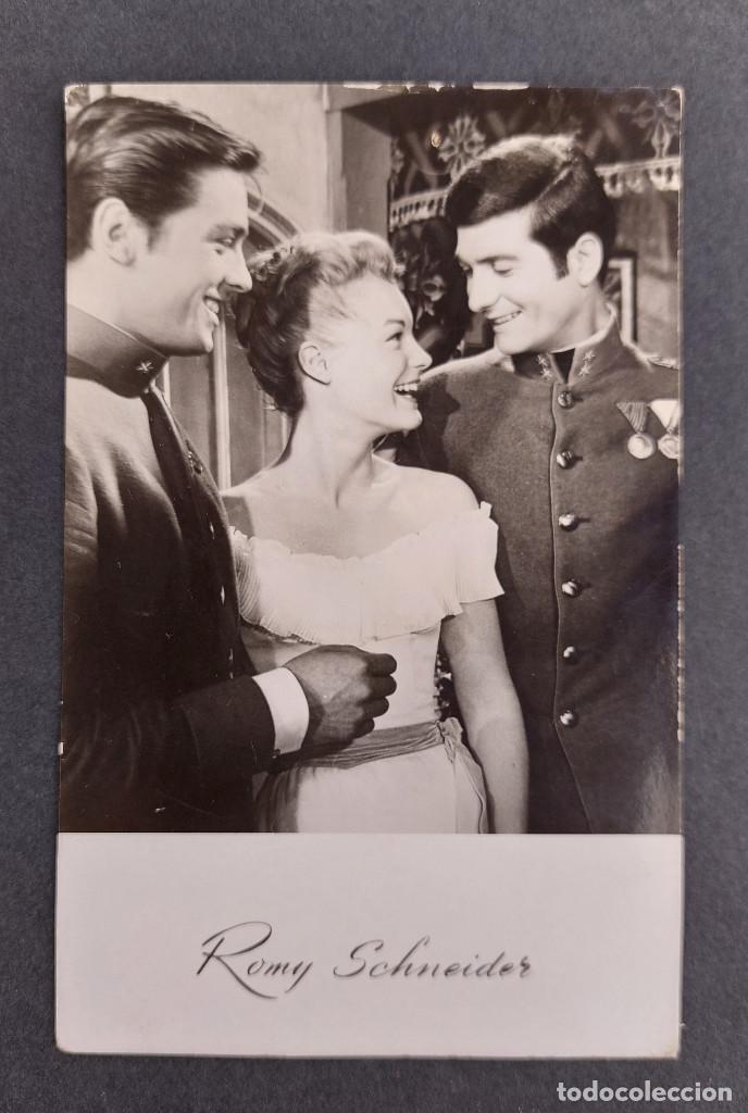 Cine: FOTOPOSTAL - &rdquo;CHRISTINE&rdquo; - Romy Schneider, Alain Delon y Jean-Claude Brialy - AX 3911