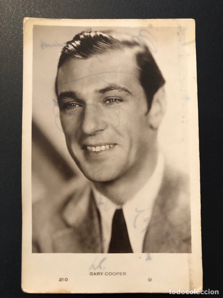 Cine: Antigua tarjeta postal de Gary Cooper
