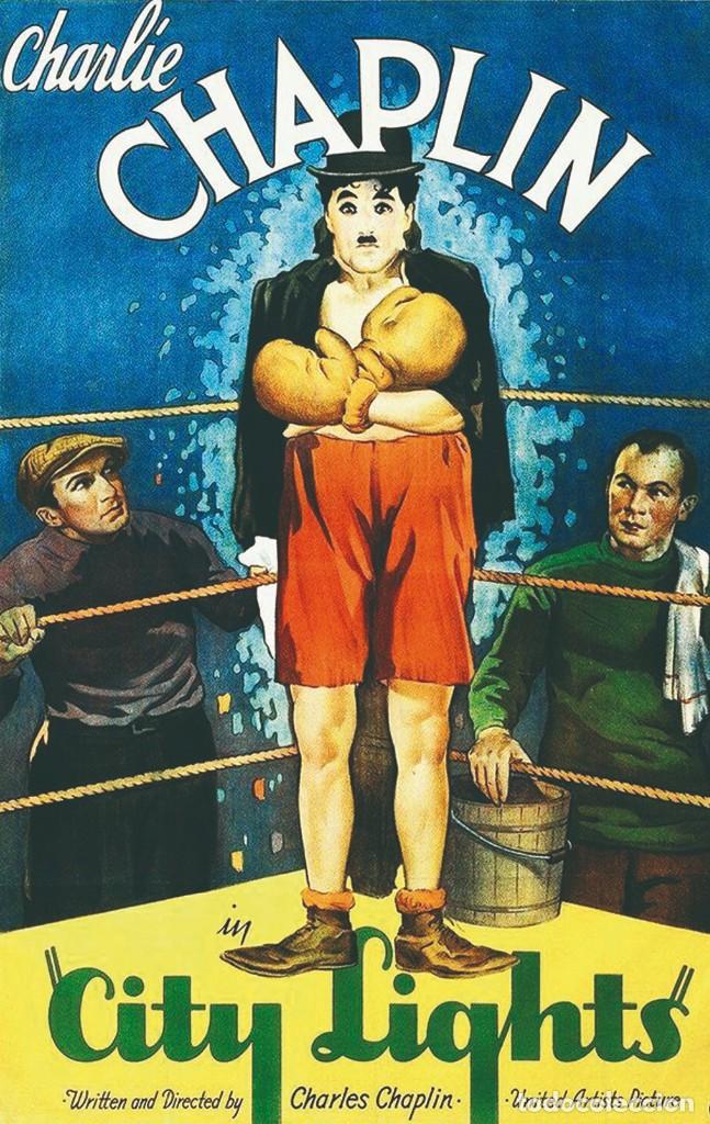 Cine: Charlie Chaplin - City Lights, 1931 photo postcard -rp
