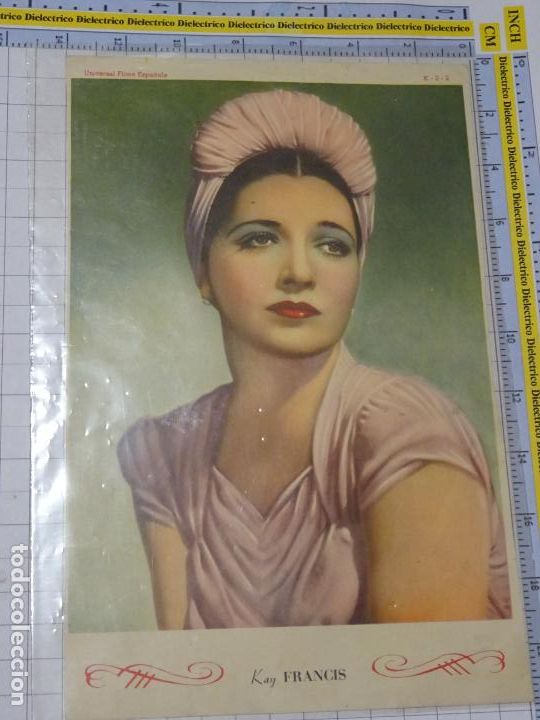 Kino: CROMO FOTOCROMO L&Aacute;MINA CINE ACTRIZ ACTOR. KAY FRANCIS. B93
