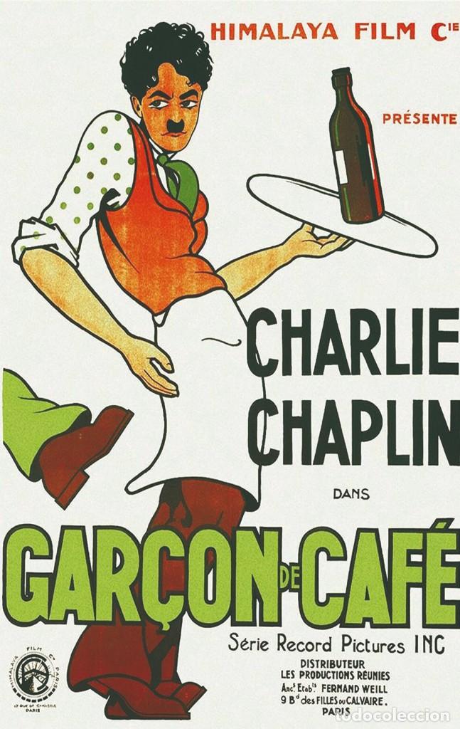 Cine: Charlie Chaplin - French - Caught in a Cabaret PHOTO POSTCARD rp