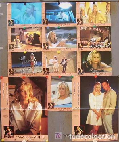 Cine: ABQ54 EL ATAQUE DE LA MUJER DE 50 PIES DARYL HANNAH SET COMPLETO 12 FOTOCROMOS ORIGINAL ESTRENO