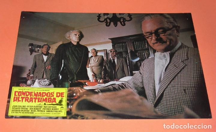 Cine: FOTOCROMO - LOBBY CARD - ESTRENO PEL&Iacute;CULA CONDENADOS DE ULTRATUMBA - PETER CUSHING - JOAN COLLINS -
