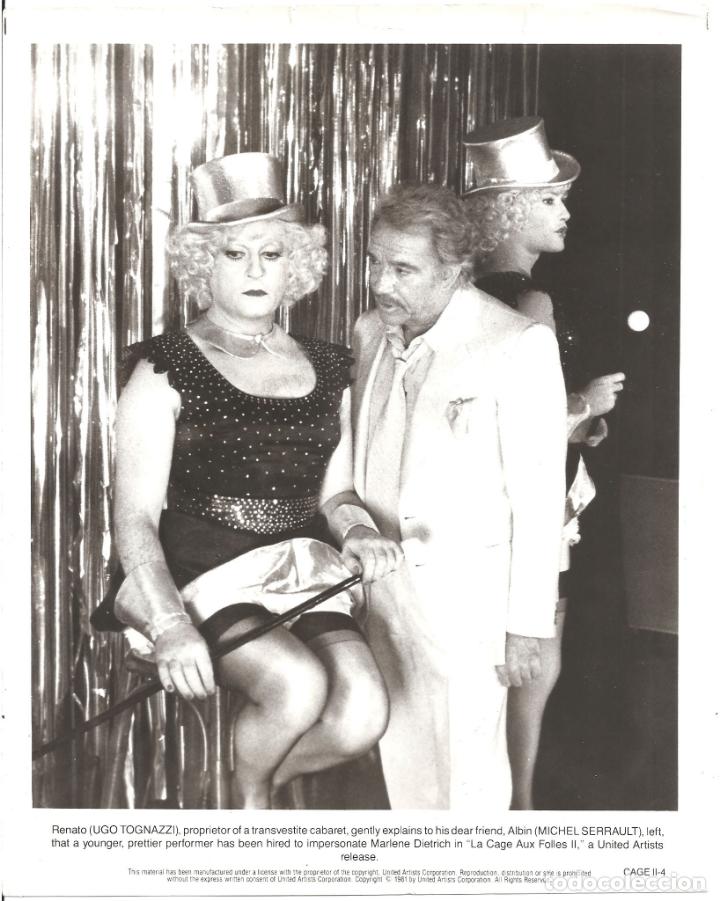 Kino: F32559 UGO TOGNAZZI MICHEL SERRAULT LA JAULA DE LAS LOCAS FOTO B/N ORIGINAL AMERICANA