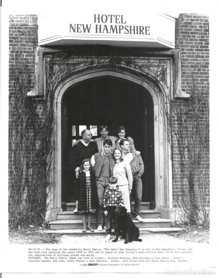 Kino: F32575 HOTEL NEW HAMPSHIRE BEAU BRIDGES ROB LOWE JODIE FOSTER FOTO B/N ORIGINAL AMERICANA