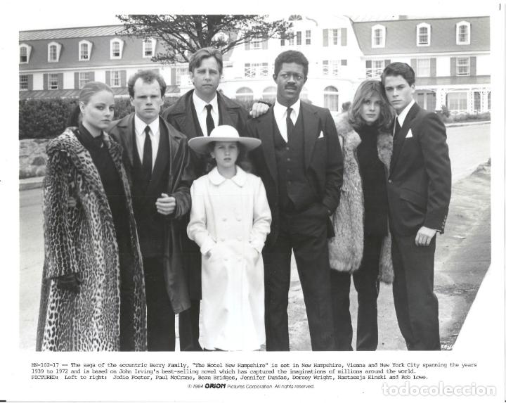 Kino: F32576 HOTEL NEW HAMPSHIRE BEAU BRIDGES ROB LOWE JODIE FOSTER KINSKI FOTO B/N ORIGINAL AMERICANA