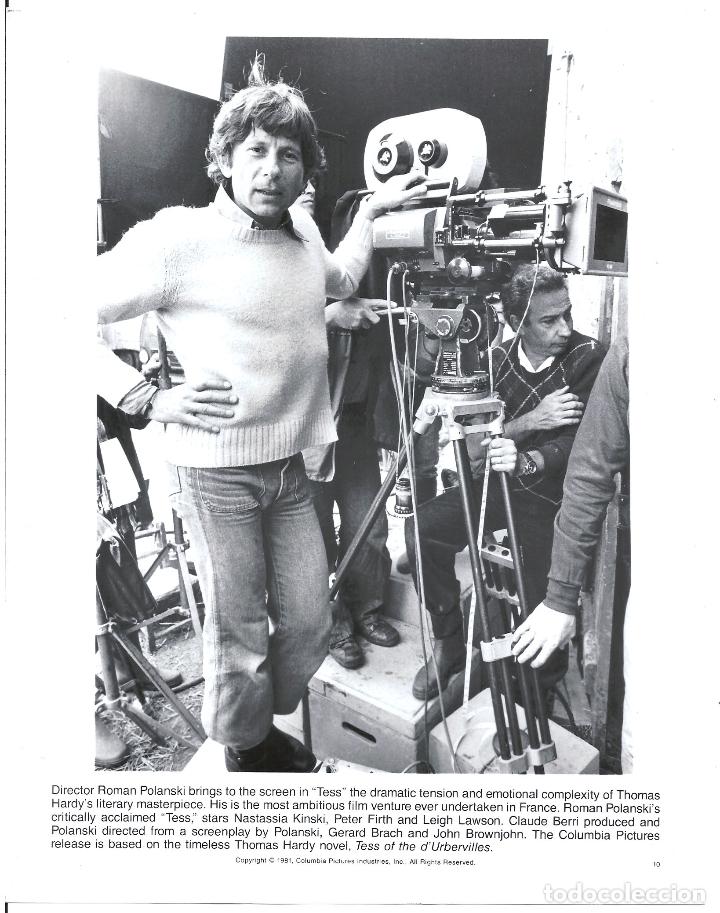 Cine: F32785 TESS ROMAN POLANSKI DIRECTOR RODAJE FOTO B/N ORIGINAL AMERICANA