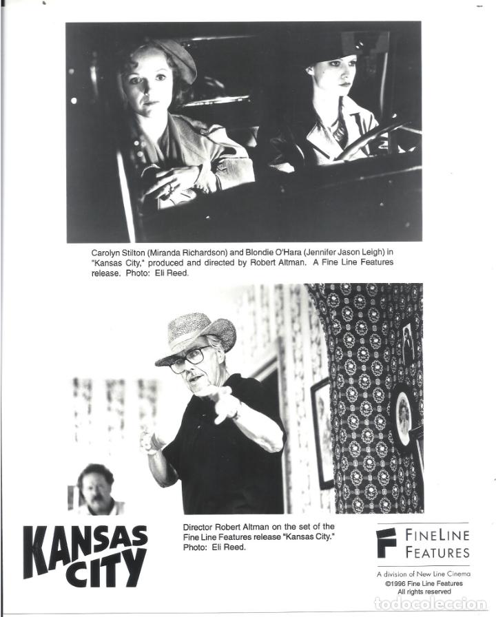 Cinema: F32804 ROBERT ALTMAN JENNIFER JASON LEIGH KANSAS CITY DIRECTOR RODAJE FOTO B/N ORIGINAL AMERICANA