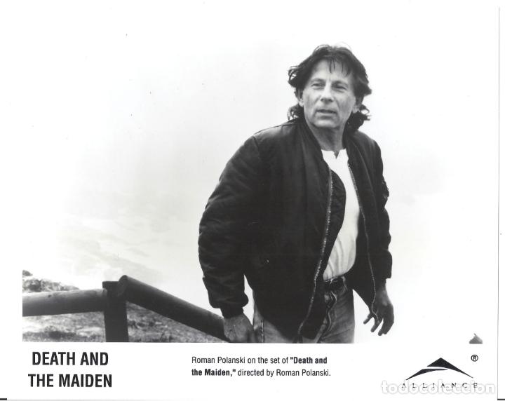 Cinema: F32810 ROMAN POLANSKI LA MUERTE Y LA DONCELLA DIRECTOR RODAJE FOTO B/N ORIGINAL AMERICANA