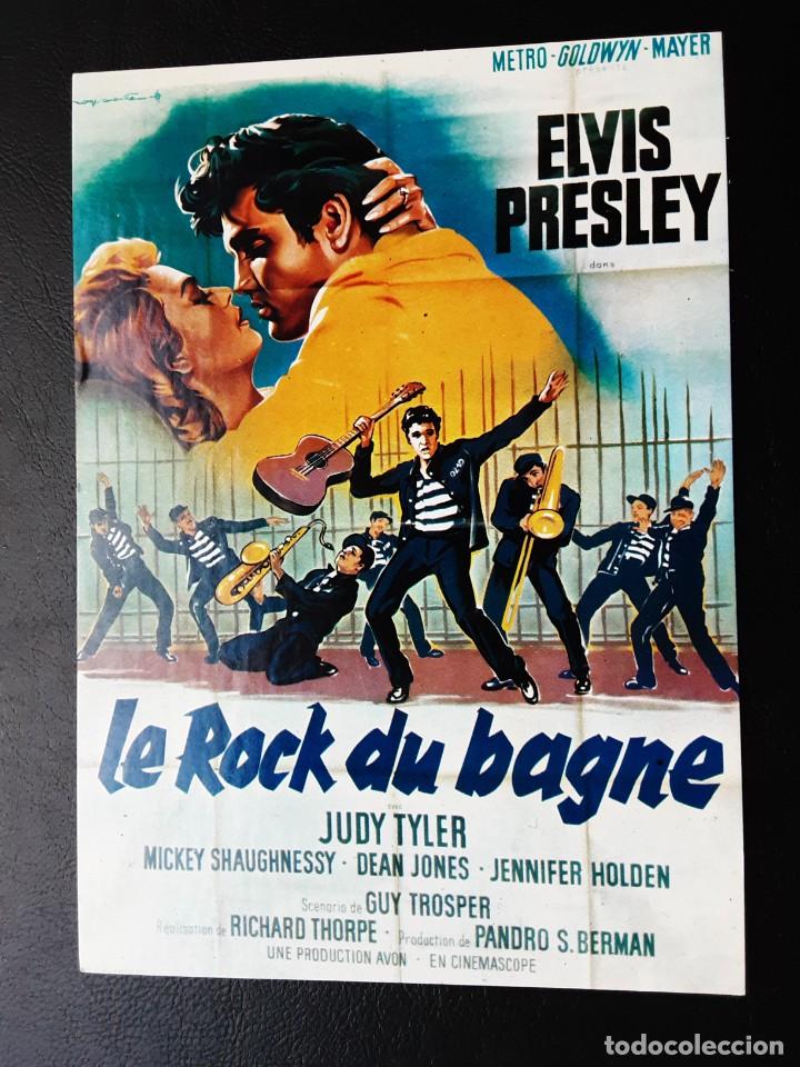 Cine: Postal: El rock de la c&aacute;rcel. Elvis Presley. Reproducci&oacute;n del cartel franc&eacute;s