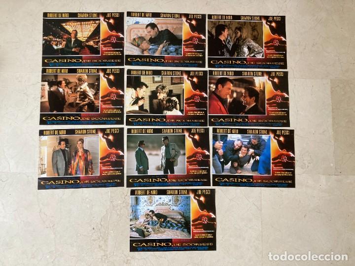 Cine: CASINO de SCORSESE / JUEGO ORIGINAL 10 FOTOCROMOS ESTRENO - ROBERT DE NIRO - SHARON STONE