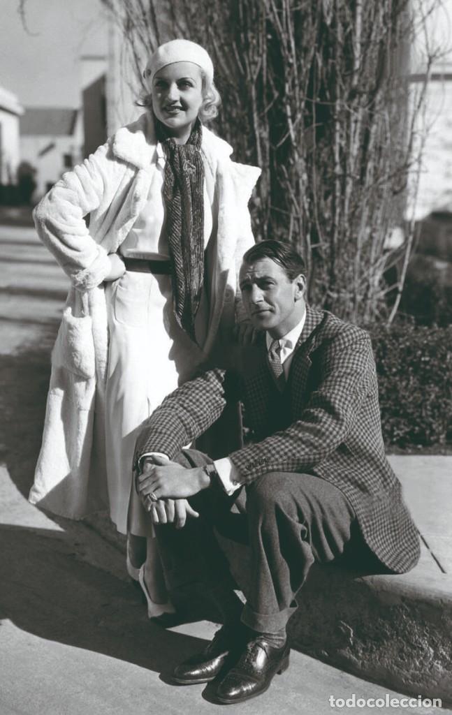 Cine: Carole Lombard with Gary Cooper, PHOTO POSTCARD (divas setiembre)rp