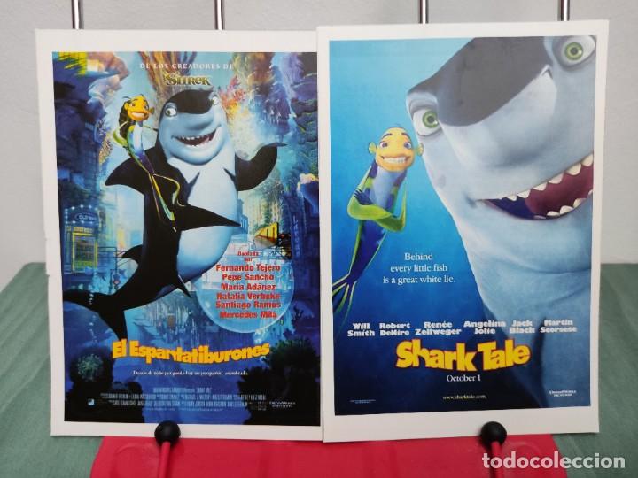 Cinema: El espantatiburones (Shark tale) . 2 Fichas revista Accion cine