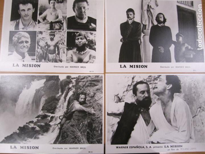 Cine: La Mision - lote 8 fotos originales b/n + guia original - robert de niro jeremy irons