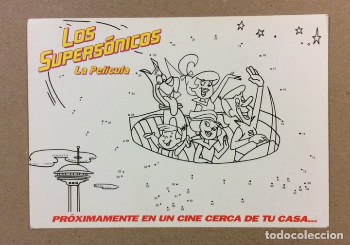 Kino: LOS SUPERS&Oacute;NICOS. POSTAL SIN CIRCULAR PROMOCIONAL DE LA PEL&Iacute;CULA (1990).