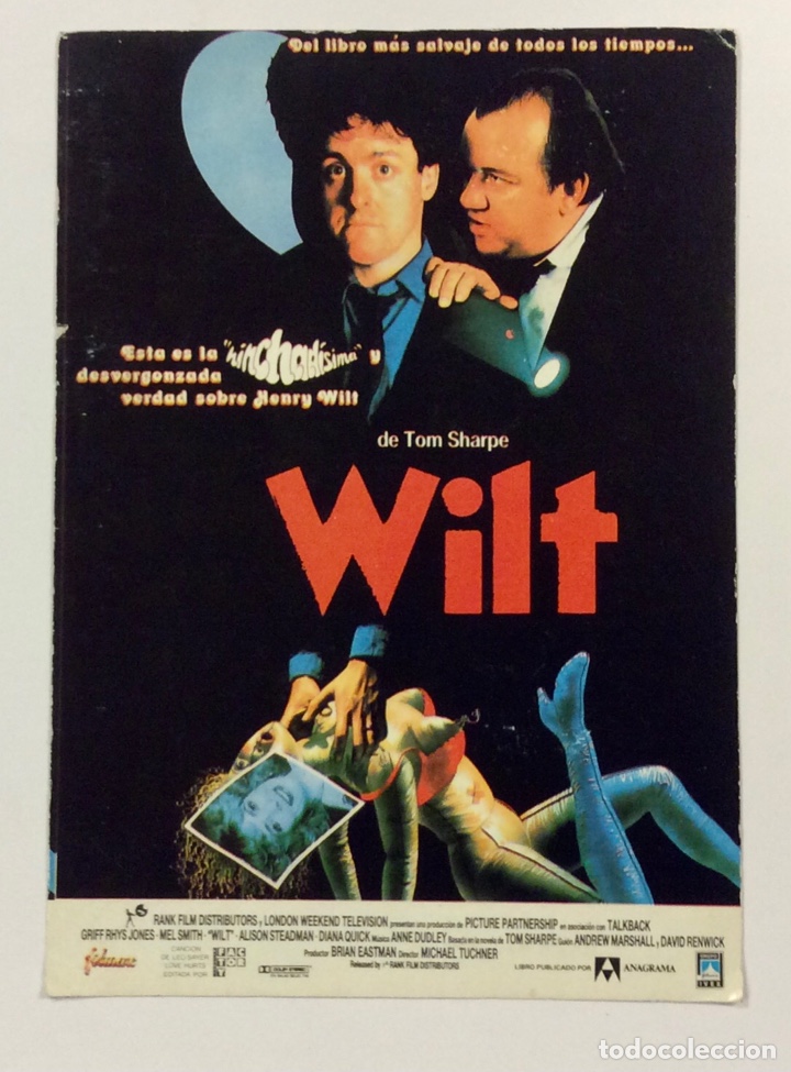 Kino: WILT (TOM SHARPE), 1990. POSTAL PROMOCIONAL SIN CIRCULAR IVEX FILMS.