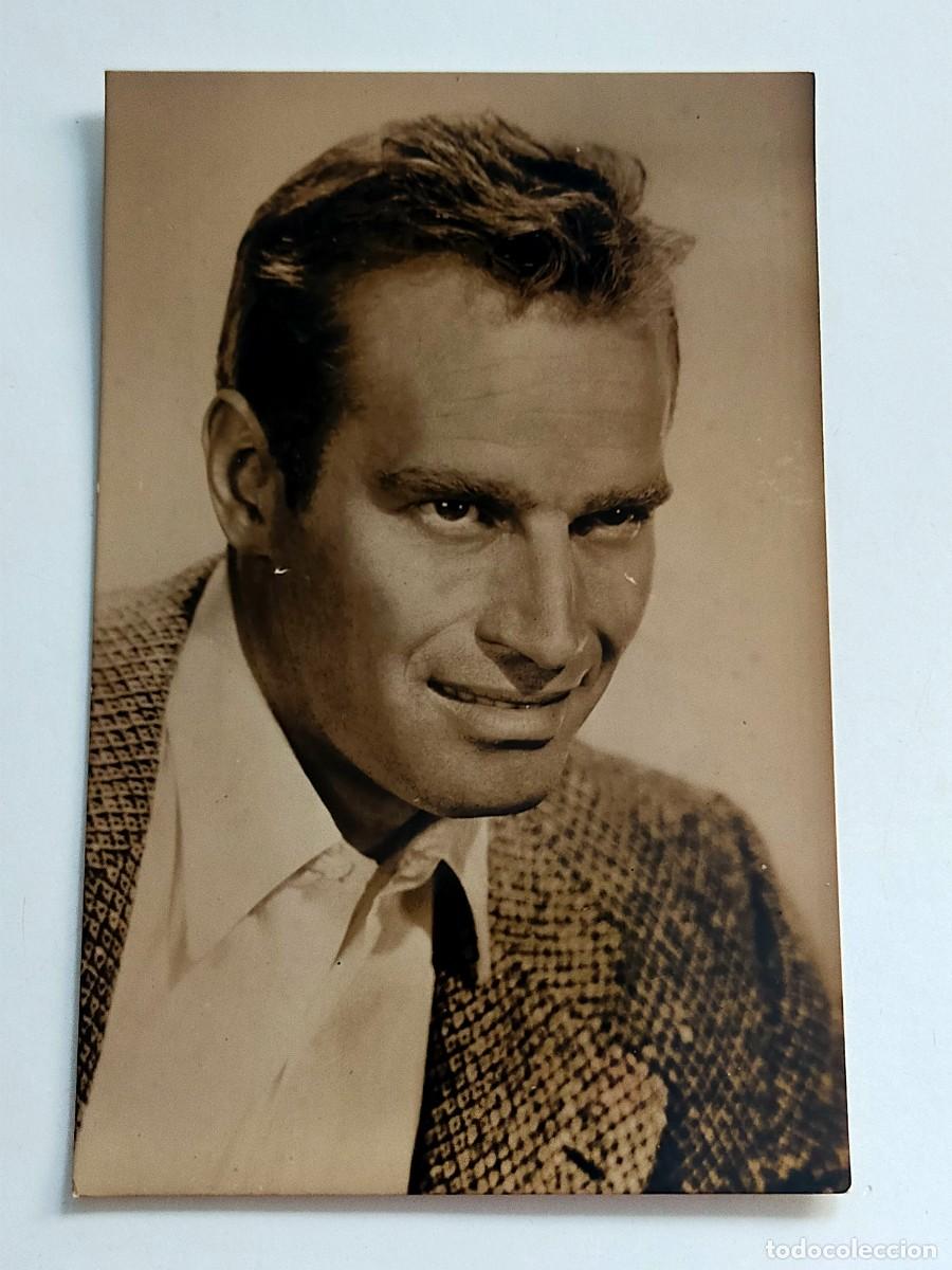 Cine: FOTO/POSTAL ORIGINAL A&Ntilde;OS 60: CHARLTON HESTON - KORES / CARBOPLAN (PAPEL CARBON)