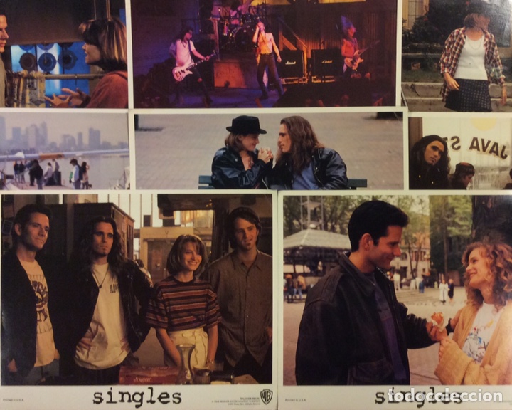 Cine: SINGLES (CAMERON CROWE, 1992). SET DE 8 FOTOCROMOS PROMOCIONALES USA. SOLTEROS.
