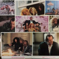 Cine: THE WITCHES OF EASTWICK (NICHOLSON, PFEIFFER, CHER, 1987). SET 8 FOTOCROMOS PROMOCIONALES USA.