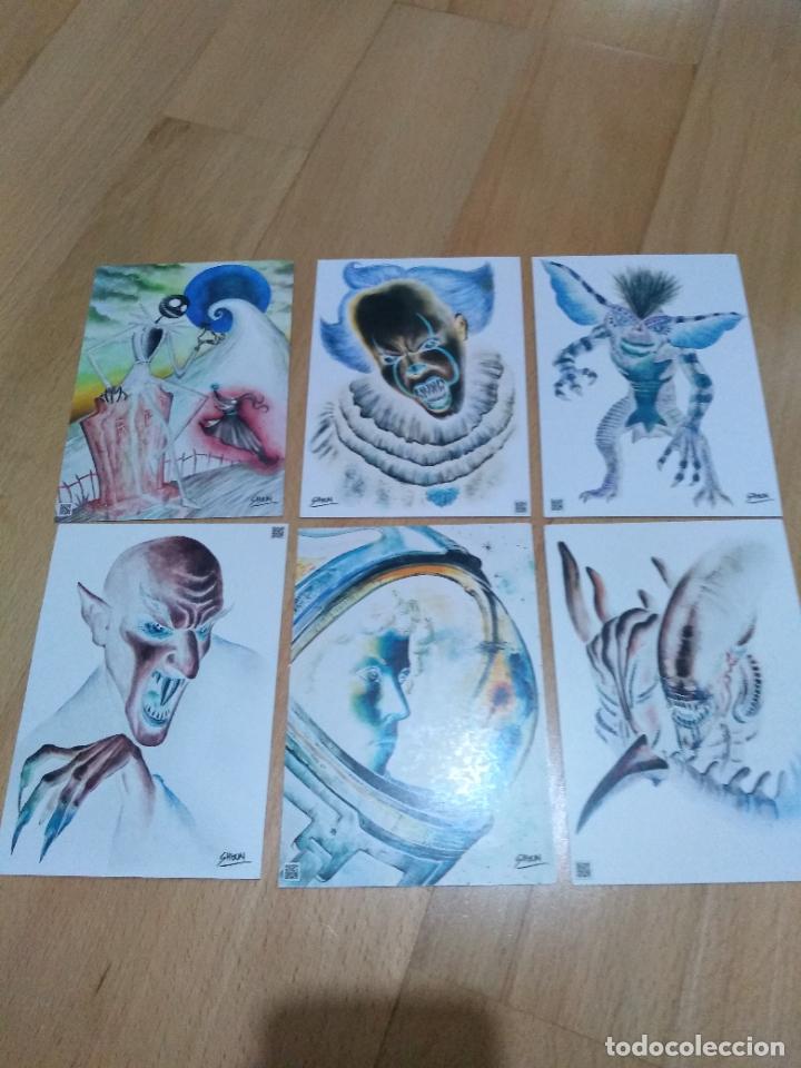 Cine: COLECCI&Oacute;N DE 6 POSTALES CINE FANT&Aacute;STICO. SHAUN FANTASTIC VISIONS PUBLICADAS EN SITGES 2022