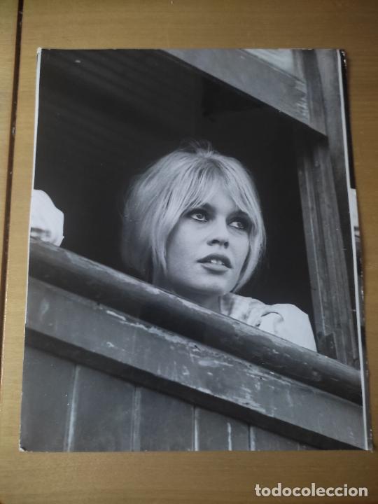 Cine: BRIGITTE BARDOT VESTUARIO 1965 FOTO SELLO AGENCIA ORIGINAL 25,5 X 21 CM