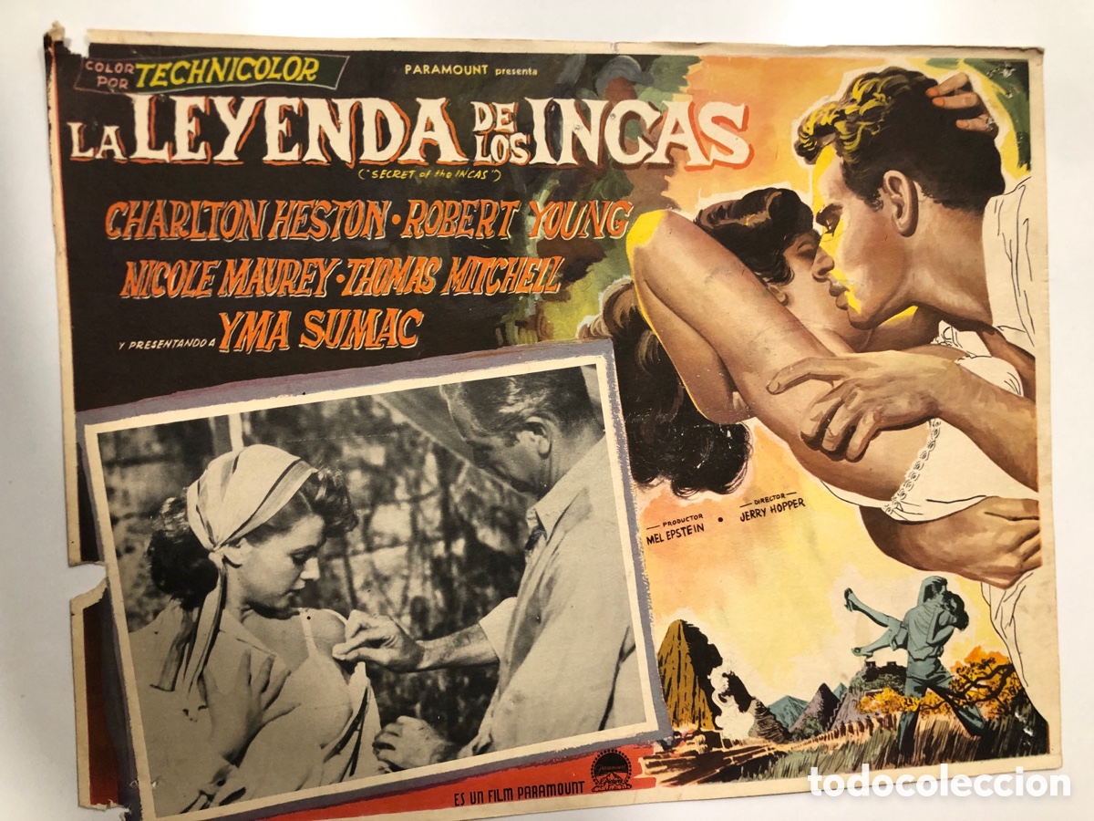 Cine: Fotocromo mexicano el secreto de los incas charlton heston nicole maurey yma sumac