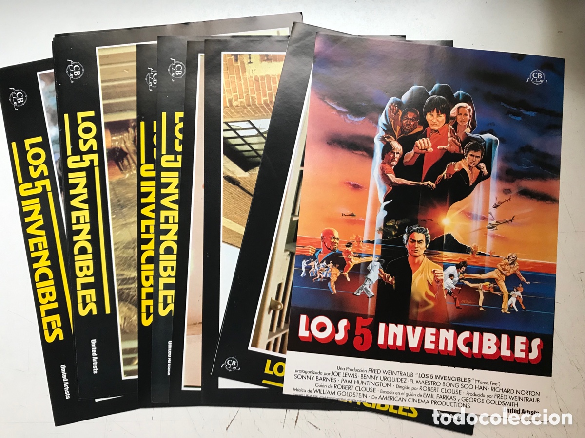 Cinema: LOS 5 INVENCIBLES - JOE LEWIS, BENNY URQUIDEZ - A&Ntilde;O 1981, SET COMPLETO 12