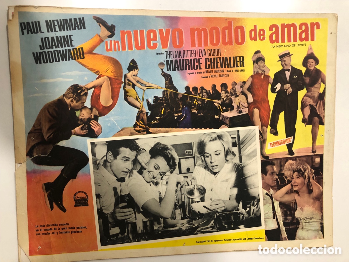 Cine: Fotocromo mexicano samantha paul newman joanne woodward eva gabor maurice chevalier