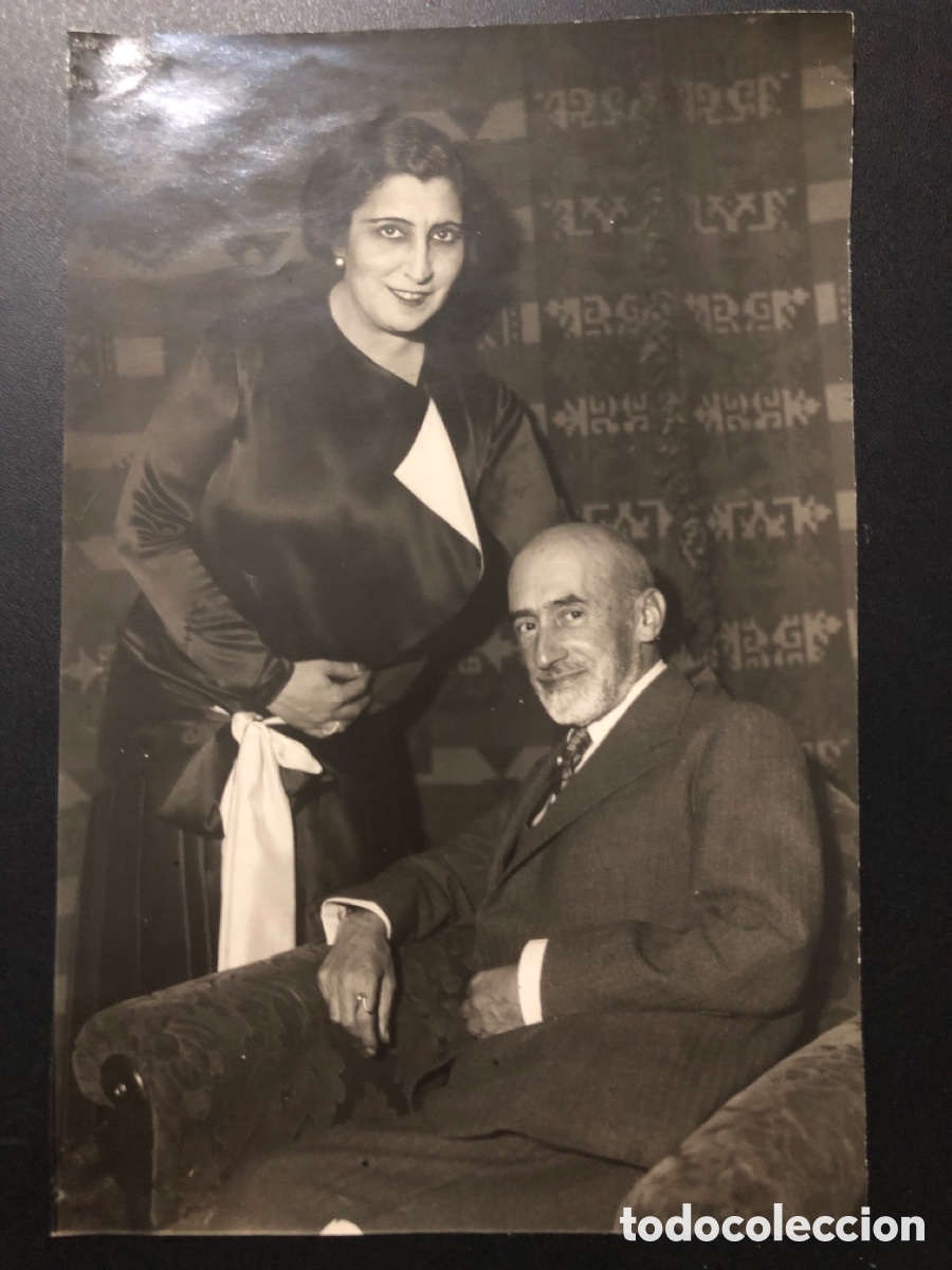 Cine: Foto original de la actriz Lola Membrives y el dramaturgo y escritor jacinto Benavente