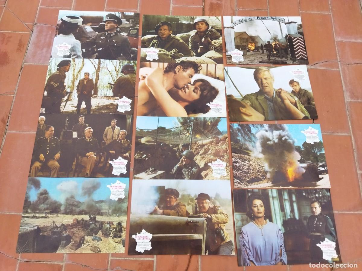Cinema: fotocromos 12 de cine movie set completo ver fotos DE DUNQUERQUE A LA VICTORIA george peppard