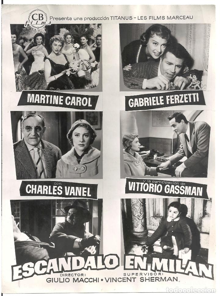 Cin&eacute;ma: F33452 MARTINE CAROL GABRIELE FERZETTI ESCANDALO EN MILAN FOTO ORIGINAL B/N ESPA&Ntilde;OLA