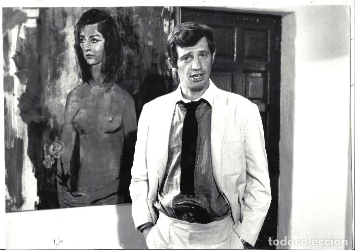 Kino: F33475 JEAN PAUL BELMONDO SECUESTRO BAJO EL SOL FOTO ORIGINAL B/N ESPA&Ntilde;OLA FOTOGRAFO SIMON LOPEZ