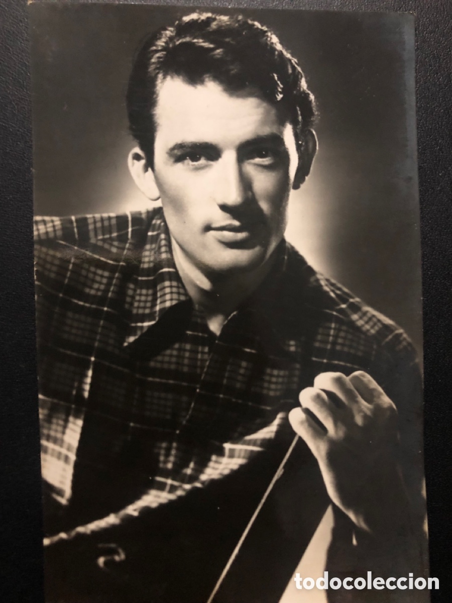Cine: Antigua tarjeta postal de gregory peck