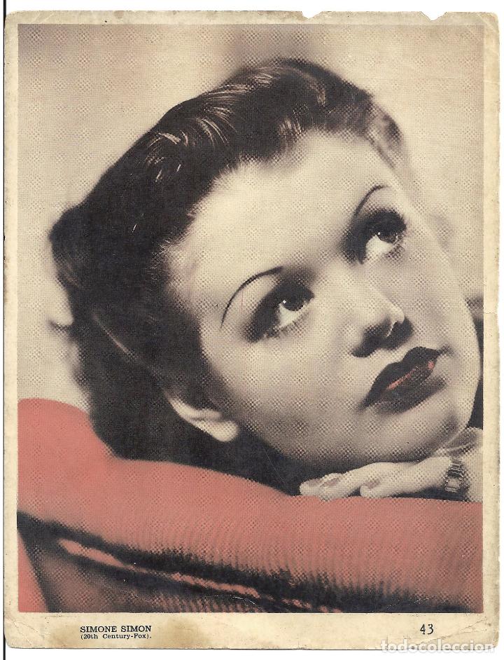 Kino: F33655 SIMONE SIMON FOTO LAMINA B/N ORIGINAL CUBANA