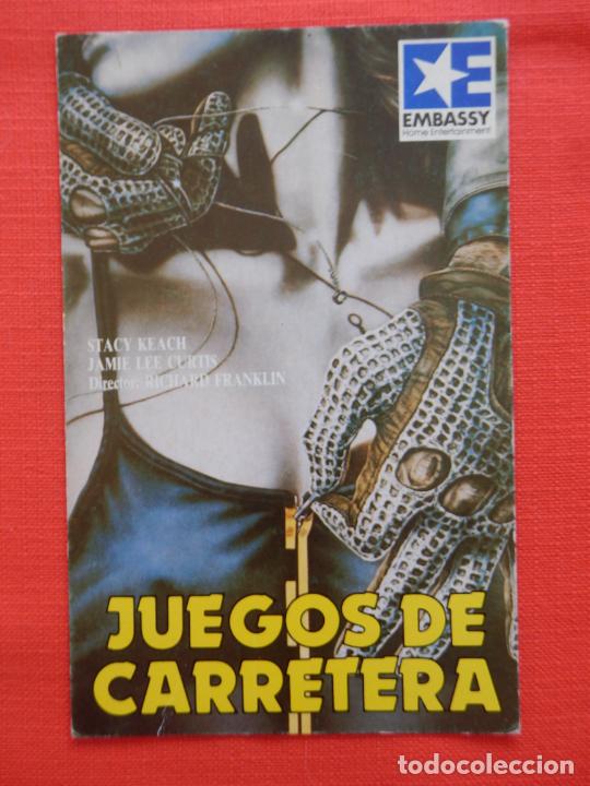 Cine: Juegos de carretera, postal muy buen estado, Stacy Keach Jamie Lee Curtis, 1981